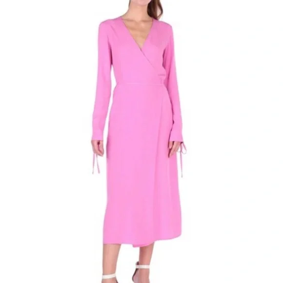 strapless open back dress THE ATTICO - Pink Embellished Fringe Strapless Mini Dress W/ TAGS main image 1